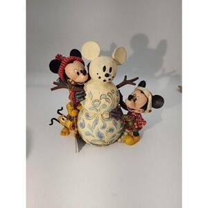 Jim Shore Disney, Magic Comes in Many Shapes 4005628 Mickey Minnie Pluto Snowman